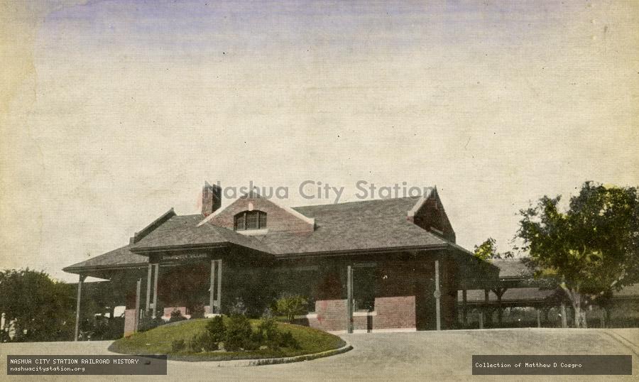Postcard: Railroad Station, Shawsheen Village, Andover, Massachusetts